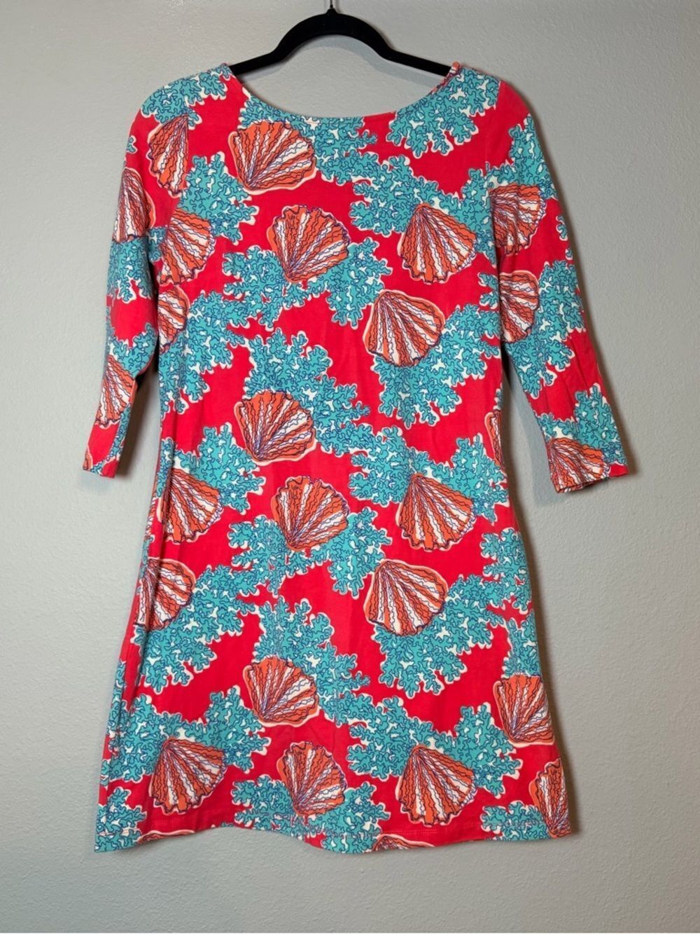 Lilly Pulitzer Topanga Dress Watermelon Coralina Medium Scoopback Cotton Blend